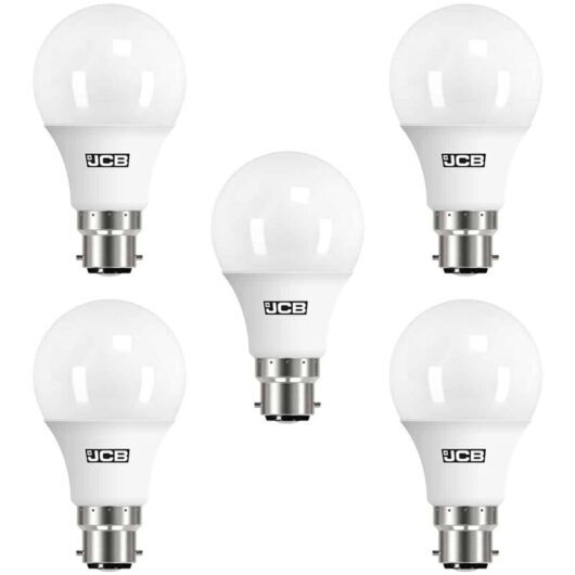 Litecraft - Light Bulb 8.5 Watt B22 Bayonet Cap Golf Ball Daylight White led - 5 Pack