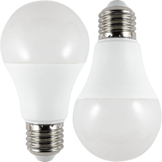 Litecraft - Light Bulb E27 Edison Screw 8.5 w led Daylight White Fitting - 2 Pack