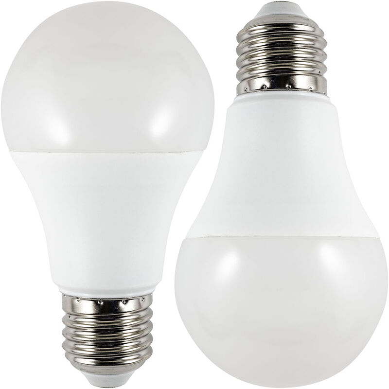 Litecraft - Light Bulb E27 Edison Screw 8.5 w led Daylight White Fitting - 2 Pack
