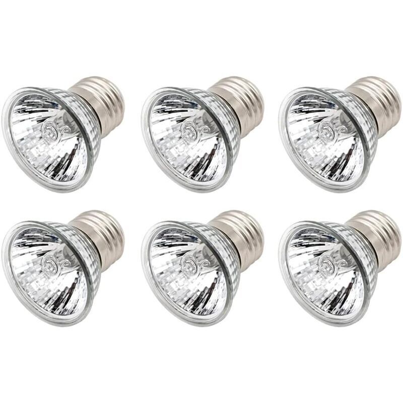 25W Heat Lamp Bulb for Turtles, UVA UVB Reptile Heating Bulb Lamp, for Reptiles, Lizards, Turtles, Aquariums (Pack of 6)