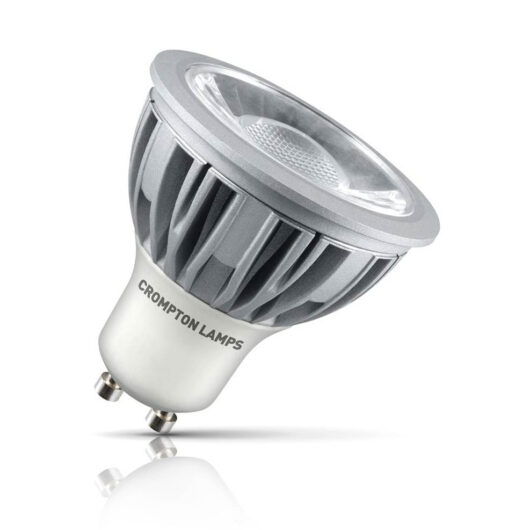 Crompton GU10 LED Bulb 5W (50W Eqv) Daylight Clear Halogen Replacement High Performance 45°