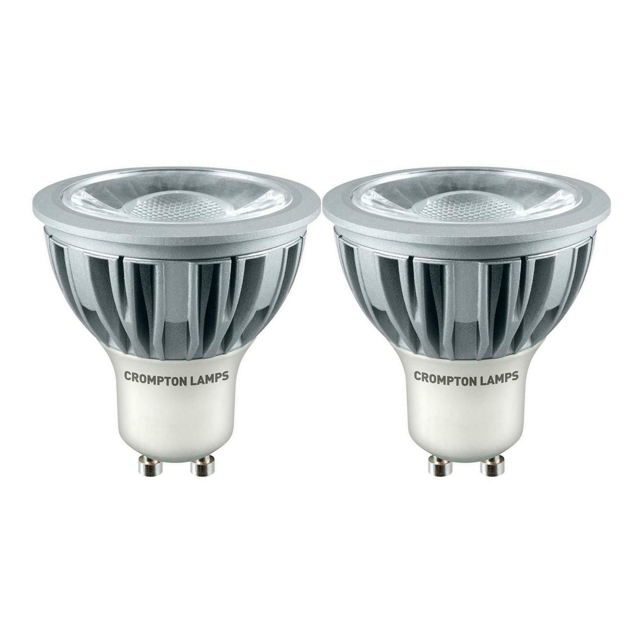 Crompton LED GU10 Spotlight Bulbs 5W Daylight 6500K Halogen Replacement High Performance (2 Pack)