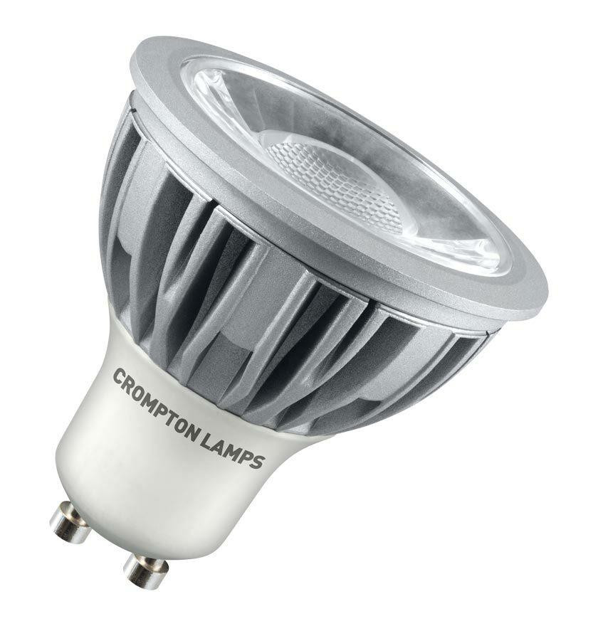 Crompton LED GU10 Spotlight Light Bulb 5W Daylight 6500K Halogen Replacement High Performance Clear