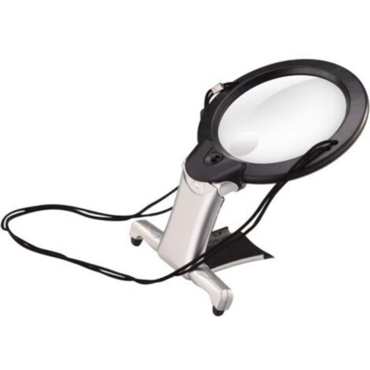 Reading Magnifier, Illuminating Magnifier, Hands-Free Magnifier, Large LED Magnifying Glass, Illuminating Lenses for Seniors