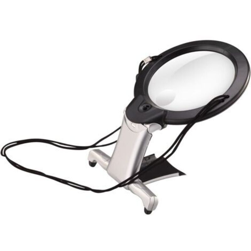 Reading Magnifier, Illuminating Magnifier, Hands-Free Magnifier, Large LED Magnifying Glass, Illuminating Lenses for Seniors