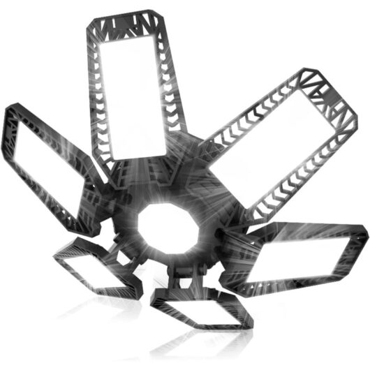 Sale kit Garage LEDs - 120W - 12000lm - Workshop lamp - Deformable ceiling lights - E26/E27 panels - 1 lamp