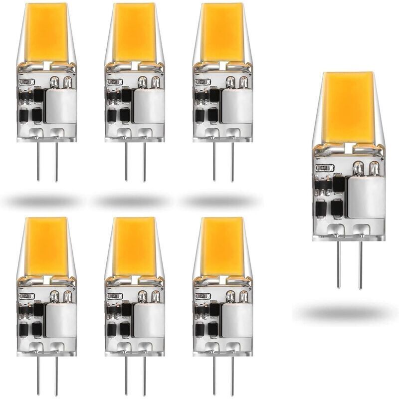 G4 LED Bulb 5W 41mm - 12V, Warm White 3000K, Equivalent to 50W Halogen, Pack of 6, Lighting